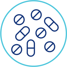Pills representing increased daily levodopa doses